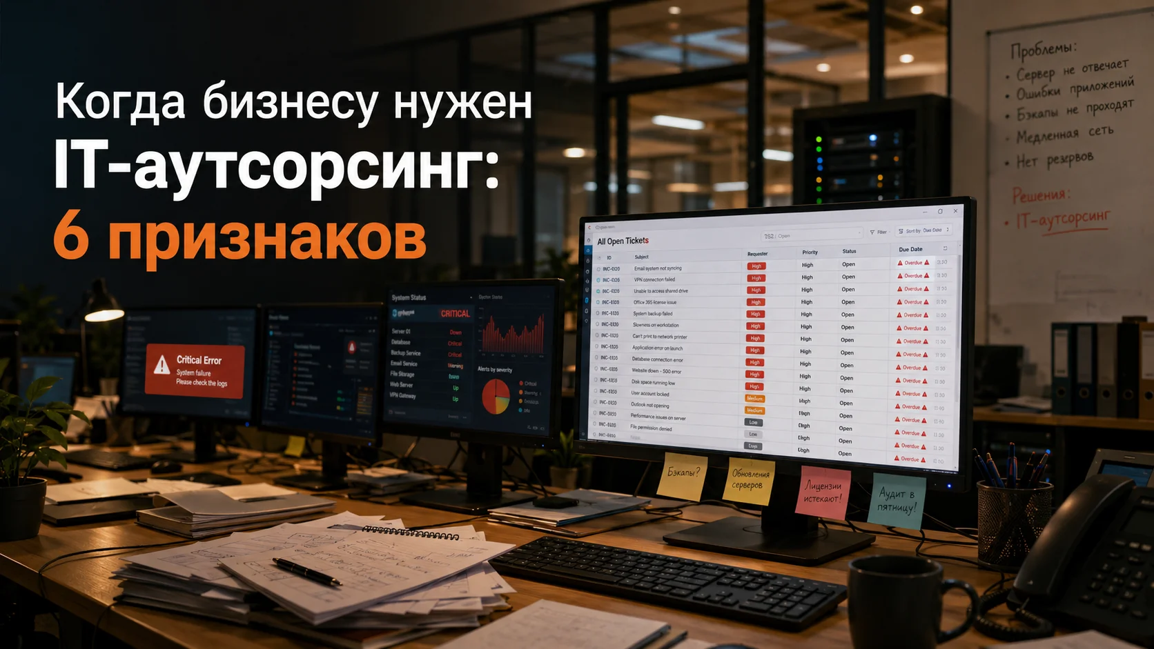 IT-инфраструктура компании: признаки необходимости аутсорсинга